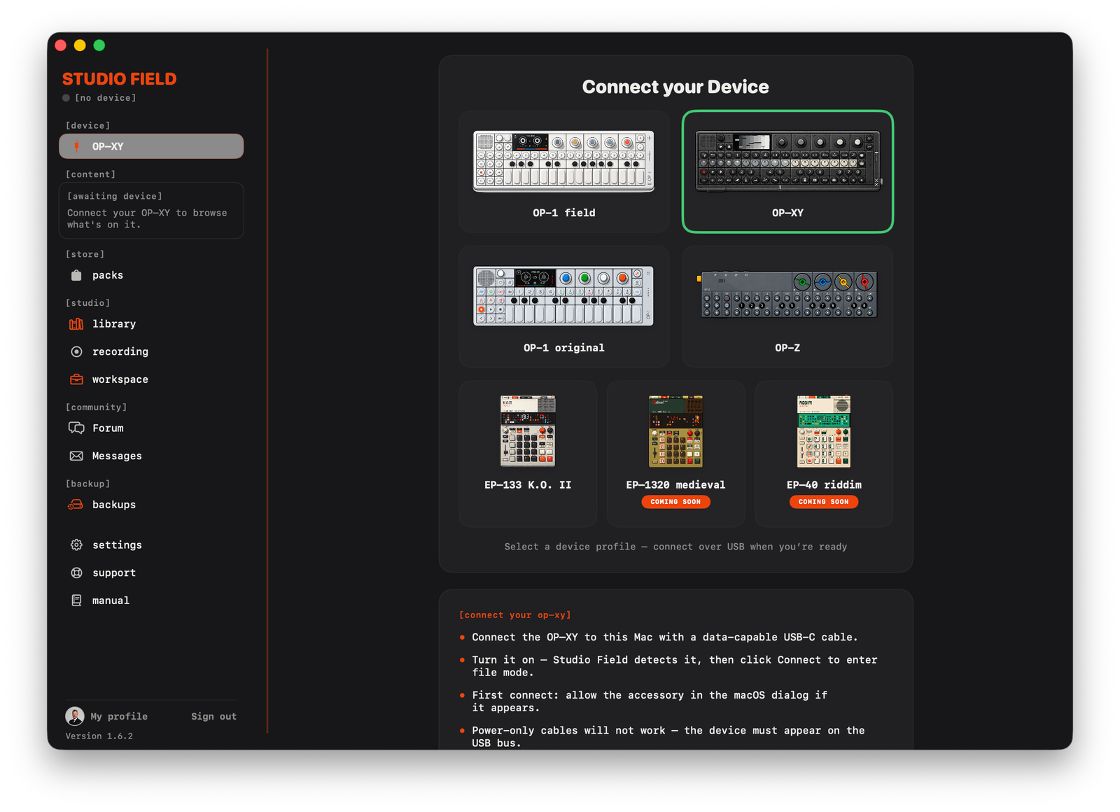 Studio Field macOS screenshot 1